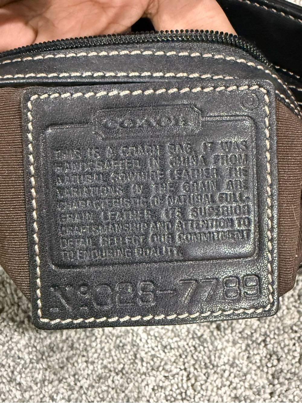 Coach Hamptons Vintage Leather Shoulder Bag Black Baguette Handbag Y2K 7789 - Picture 8 of 16